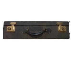 Vintage Hard Case Suitcase Luggage Train Travel Western Americana Decor